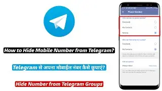 How to Hide Mobile Number on Telegram | Telegram par mobile number kaise chupaye