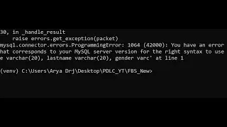 mysql.connector.errors.ProgrammingError | right syntax to use near AUTOINCREMENT NOT NULL | aryadrj