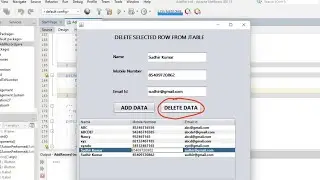How to Remove a Selected Row from a JTable in Java Using NetBeans [With Source Code]