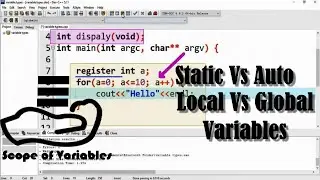 Local and Global variables in C++ | variable types