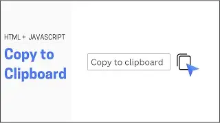 📋 Copy To Clipboard • HTML ‑ CSS ‑ JAVSCRIPT