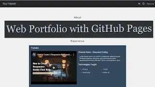 Create a Web Portfolio & Deploy with GitHub Pages