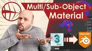 De 3ds max a Blender 2.92 - Material Multi/Sub-Objeto - Multi/Sub Object Material