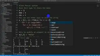 Create 2D array in Python that we access array elements like Pascal syntax