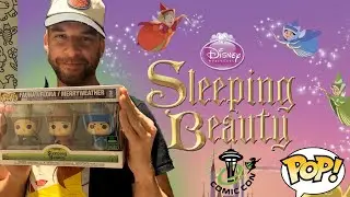 Disney Sleeping Beauty - Flora, Fauna, & Merryweather Fairy Godmother ECCC Funko Pop! Review