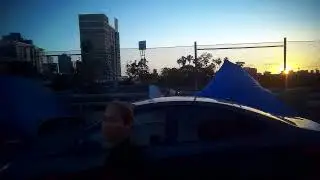 Homeless encampments on 2nd street Bridge in San Diego