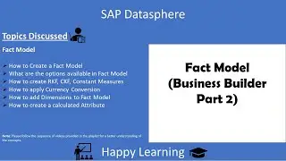 12 SAP Datasphere Fact Model