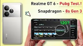 Realme GT 6 Pubg Test - Graphics Test.! SD 8s GEN 3 + 2160Hz PWM Dimming.!🔥