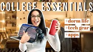 WHAT TO BRING TO COLLEGE | College Essentials (dorm essentials, tech, apps)