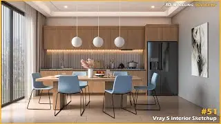 Vray interior sketchup | Sketchup tutorial | Vray 5 Sketchup #51