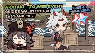 arataki itto new web event guide (free 40 primogems)