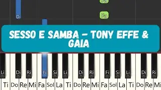 Sesso e Samba - Tony Effe & Gaia | Easy Piano Tutorial | Piano tutorial for begineer