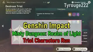 Misty Dungeon: Realm of Light Trial Character Run | Genshin Impact