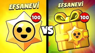 100 ÜCRETSİZ EFSANEVİ HEDİYE KUTUSU vs 100 ÜCRETSİZ EFSANEVİ STARR HEDİYESİ🔥 Brawl Stars