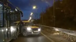 Спешил домой: два автомобиля и автобус столкнулись на Выборгском шоссе в Петербурге