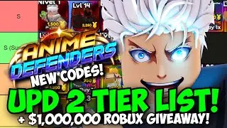 [New Codes] Anime Defenders Official Tier List Update 2! (Gojo JJK UPDATE!)