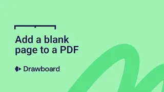 Drawboard PDF - How to add a blank page to a PDF