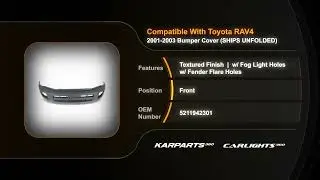 For Toyota RAV4 Bumper Cover 2001 2002 2003 Front | Textured
