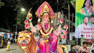 Durga Mata Grand Welcome at Khairatabad | Khairatabad Durga Mata 2021 | Durga Mata Aagman 2021