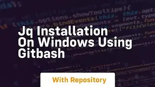 Jq installation on windows using gitbash