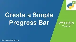 Create a Simple Progress Bar with PyQt5 in Python | PyQt Tutorial