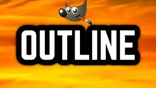 NEW AND EASY WAY - How To Make A Border Around Text In Gimp 2021