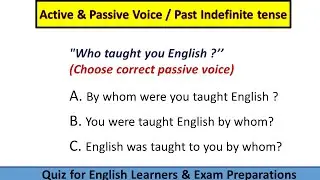 Active and Passive Voice in Past Indefinite Tense: Examples and Exercises | English Grammar Mcqs