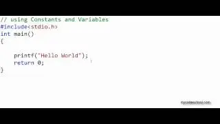 Data types, Constants and Variables - C Programming Tutorial 05