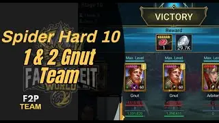 Spider Hard 10 F2P 1 and 2 Gnut team Raid Shadow Legends