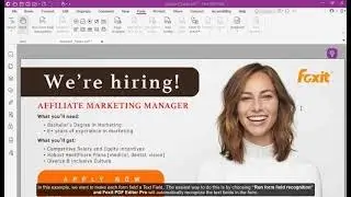 How to create fillable PDF forms | PDF Editor | Edit PDF | Foxit