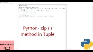 Python- zip( ) method in Tuple