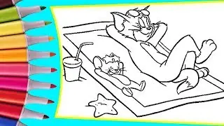 РАСКРАСКИ! Раскрашиваем картинки для детей из мультфильмов Том 🐈 и Джерри 🐹