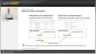 Working with calculation views in SAP HANA unit 9 || Using virtual tables