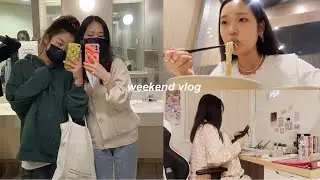weekend vlog with my sister: watching a movie, in the city, lots of food