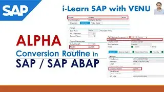 ALPHA Conversion Routine in SAP | SAP ABAP | SAP BW | VENUGOPAL M N