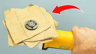 Why isn't it patented? Clamp some cardboard into an angle grinder and be amazed!