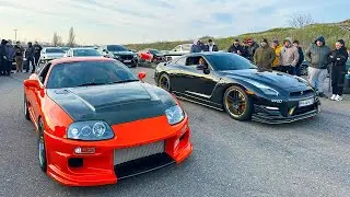 Toyota Supra 800hp+ vs Nissan GTR 750hp+ дизельная BMW 530d stage3 против Infiniti q50 stage2 реванш