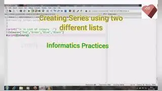 #Series 5 : Creating Series using two lists