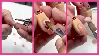 YN NAIL SCHOOL - How To Apply Acrylic to Cuticle Area For Beginner Nail Techs