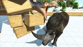 ESCAPE FROM EVIL SPINOSAURUS - ARBS - Animal Revolt Battle Simulator