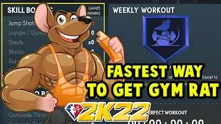 HOW TO GET THE GYM RAT BADGE IN LESS THAN 2 HOURS ON NBA 2K22 NEXT GEN! - FASTEST METHOD