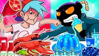 Red Vs Blue Food Challenge | Friday Night Funkin Animation Mukbang Complete Edition | BonaGames