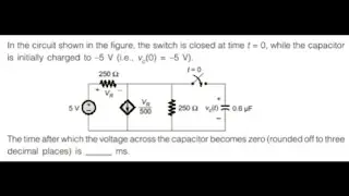 Gate 2021 Electronics (EC) Solution | network theory | transient analysis