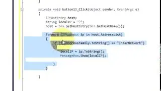 C# Tutorial 65  How to Get IP address using C#