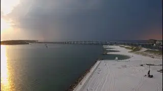 Rained Out Sunset Over Destin Bridge