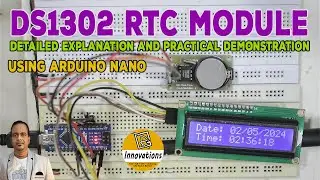DS1302 Real Time Clock (RTC) Module - Detailed Explanation and Interfacing with Arduino & I2C LCD