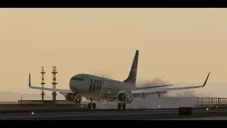 X Plane 11  LOT Polish Airlines Landing at SFO Intl. RWY 25R External View Part 2