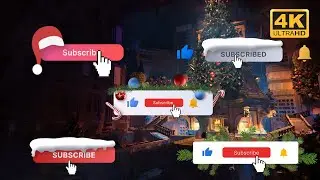 10 Subscribe and Like Button Christmas Theme | Green Screen Template | Easy to use | No Copyright