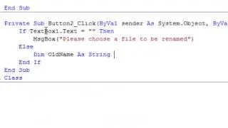 File Renamer in Visual Basic 2008