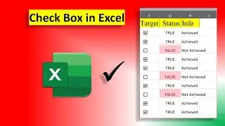 How to create checkable checklist in Excel| checkbox in Excel|